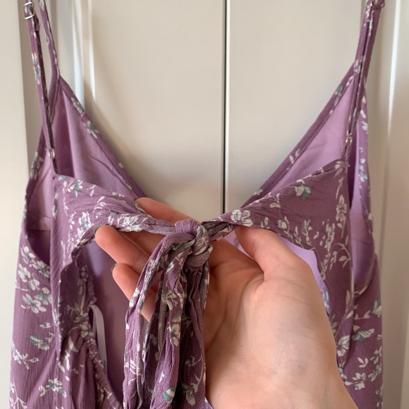Lulus Lilac Dainty Floral Print Midi Dress - Picture 6 of 9